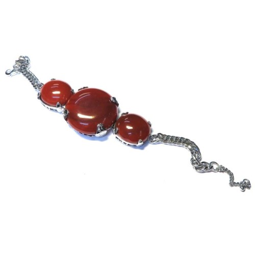 Carnelian Gemstone Chunky Bracelet